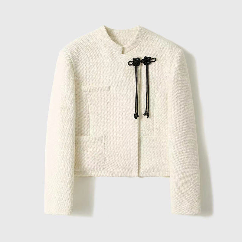 Veste pour femme à col mandarin texturé Chic und Stil