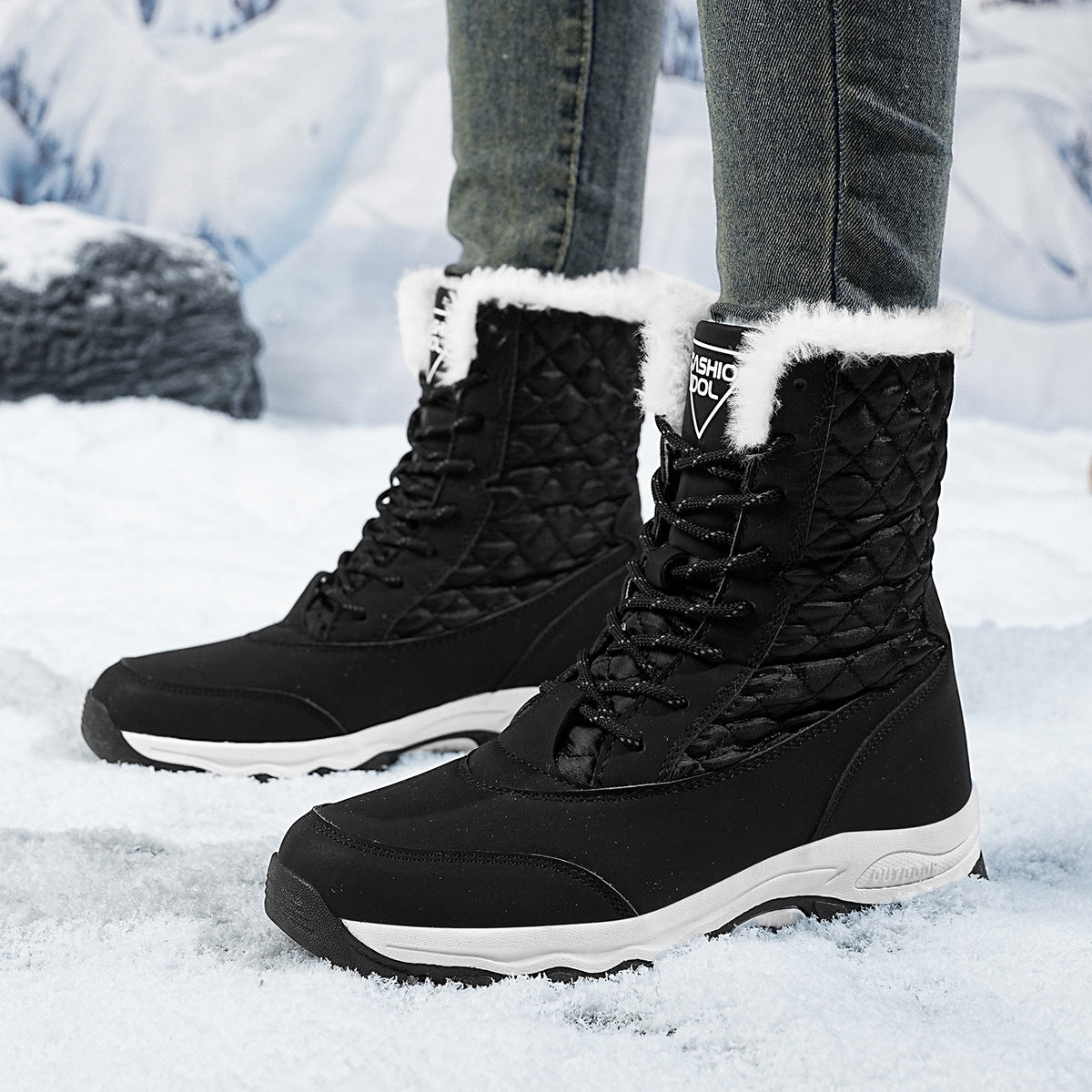 Bottes d'hiver pour femmes avec doublure isolée et semelle antidérapante Chic und Stil