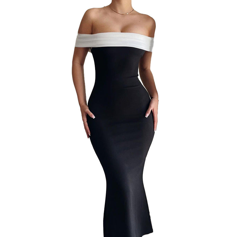 Robe maxi bodycon élégante off-shoulder Chic und Stil pour femmes
