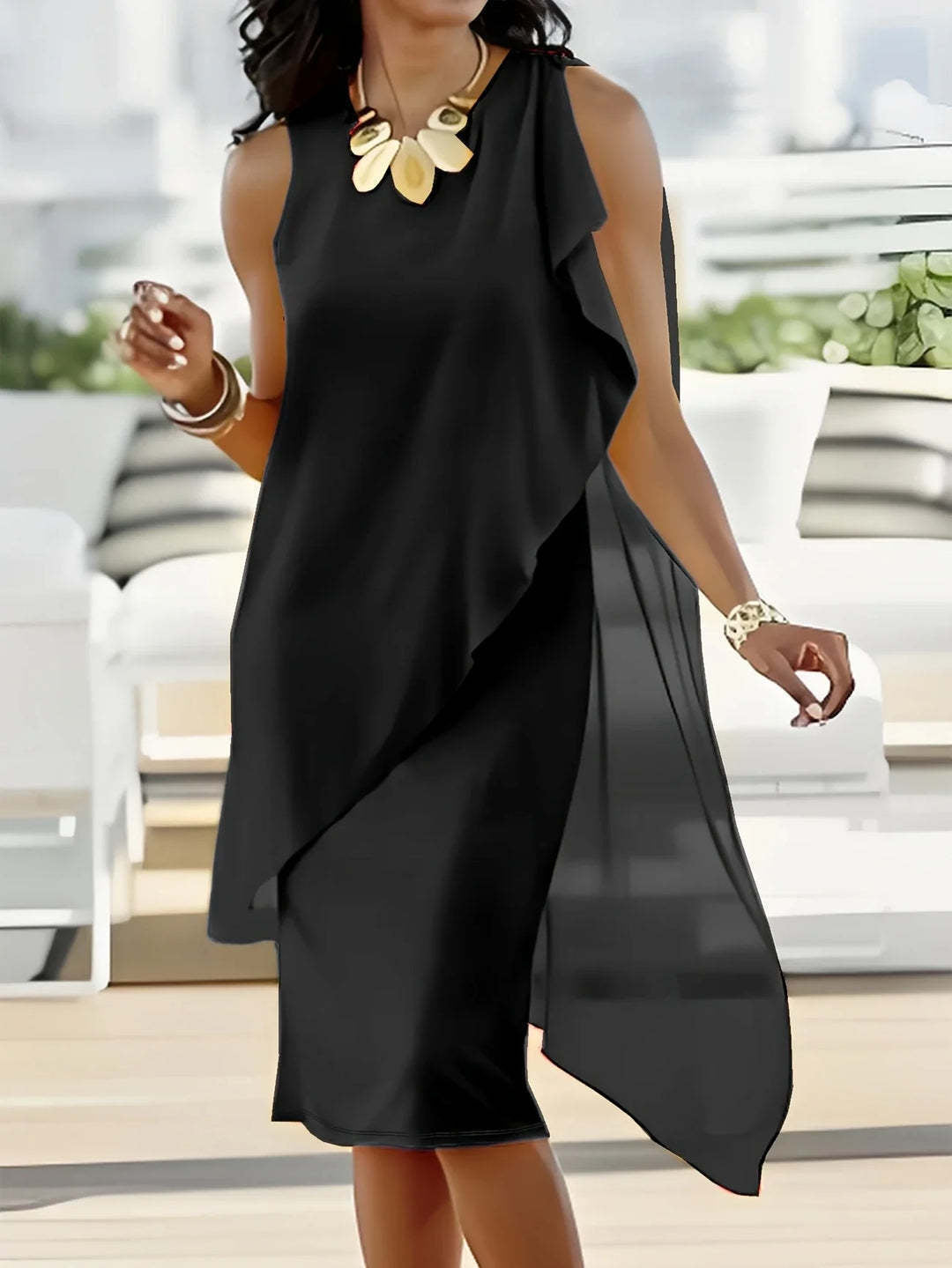 Robe maxi asymétrique Damen Chic und Stil