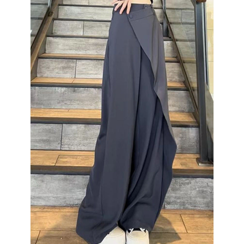 Wide Palazzo pants for women with asymmetric cut Chic and Style