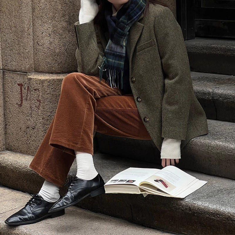 Blazer Herringbone Ajusté pour Femmes Chic und Stil