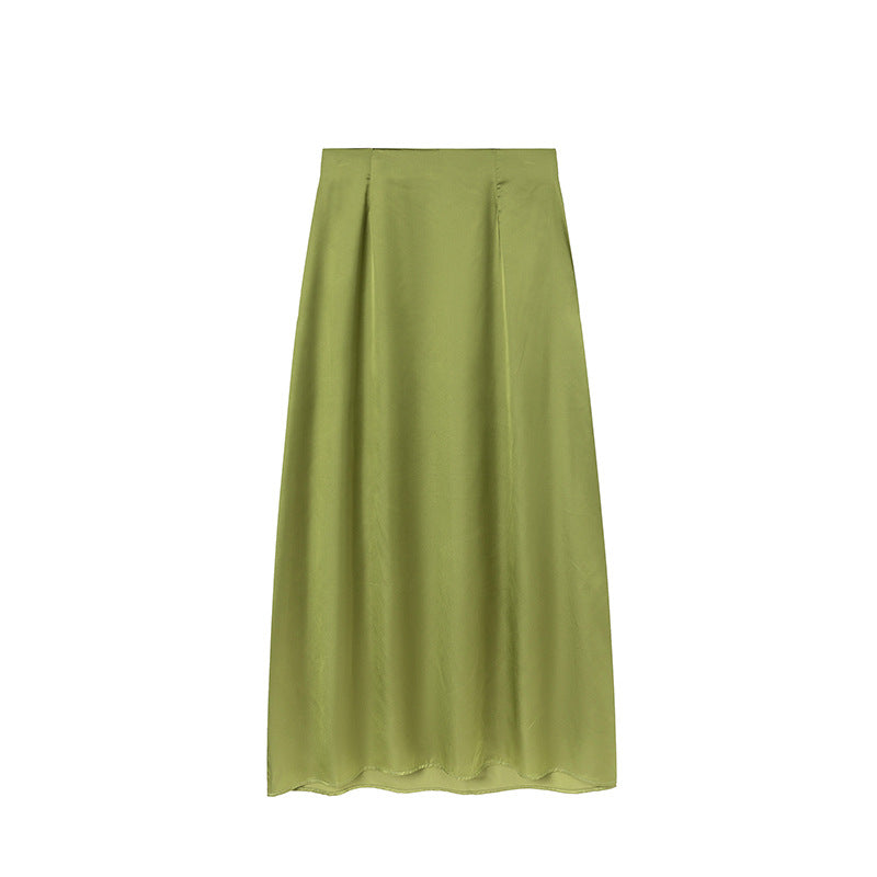 Jupe Maxi en Satin Femmes Chic und Stil