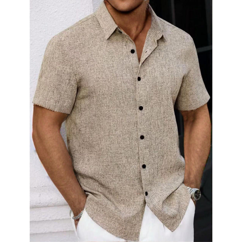 Chemise à manches courtes pour hommes en tissu texturé Chic und Stil