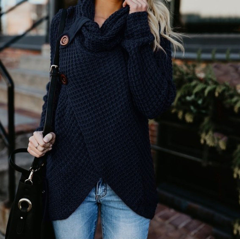 Veste en tricot pour femmes avec fermeture asymétrique et col confortable Chic und Stil