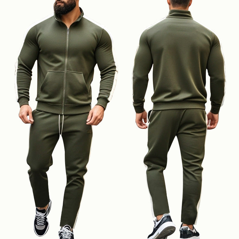 Costume de loisirs sportif pour hommes avec col haut et poches zippées pratiques Chic und Stil