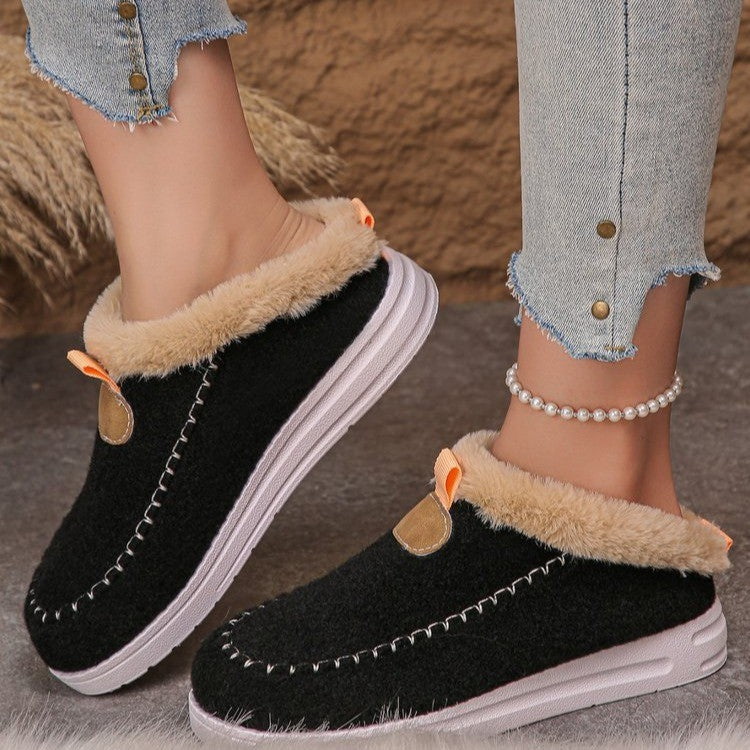 Chaussons moelleux pour femmes avec semelle antidérapante et doublure douillette Chic und Stil