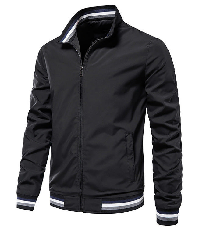 Veste bomber sportive pour hommes avec des poignets contrastés Chic und Stil