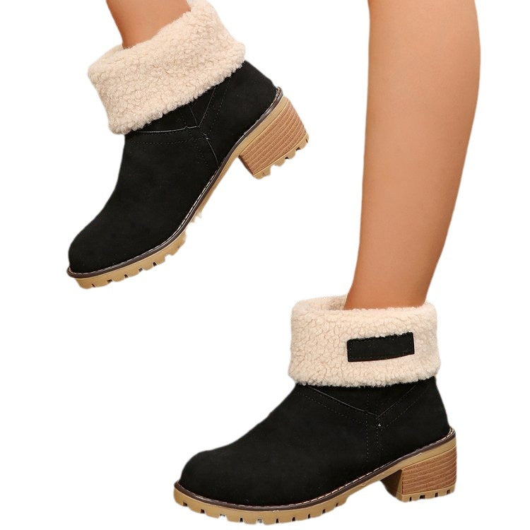 Bottines pour femmes chaudes avec col en fourrure d'agneau Chic und Stil