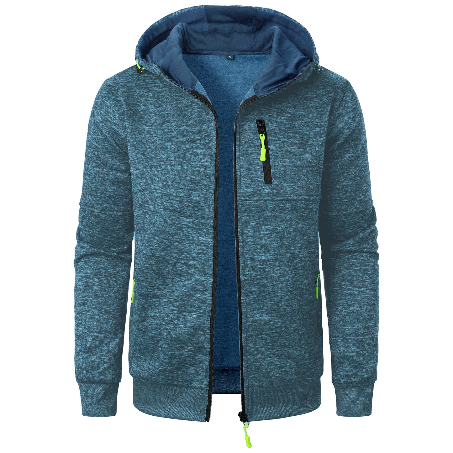 Veste à capuche sportive pour hommes avec un design structurel innovant et des poches pratiques Chic und Stil