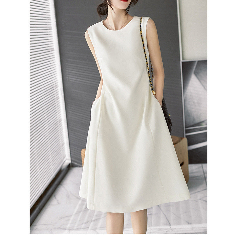 Robe midi classique A-line pour femmes Chic und Stil