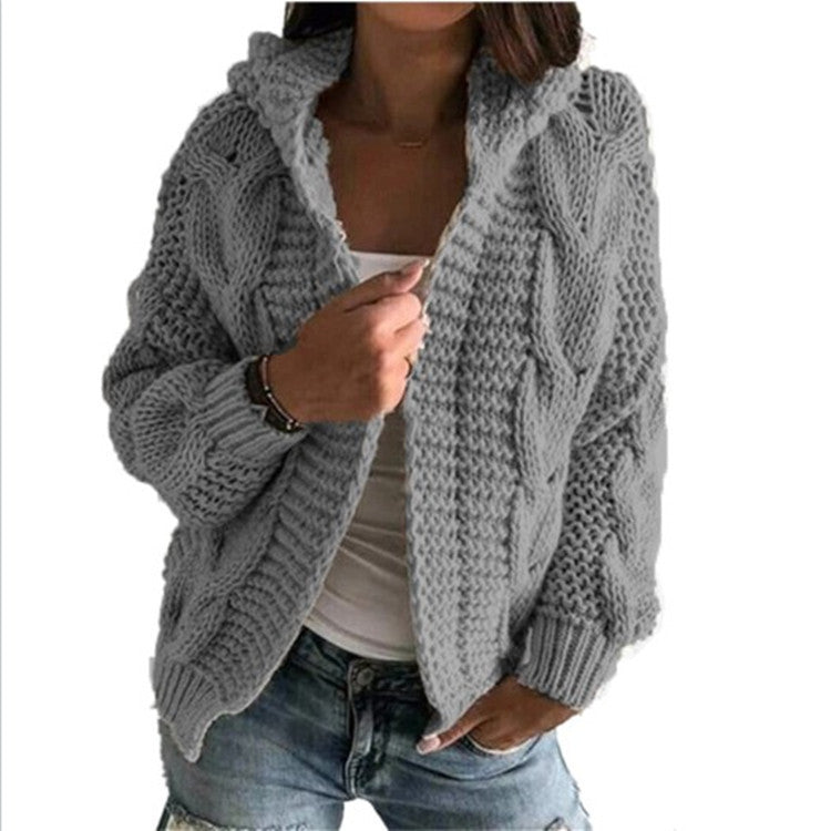 Veste en tricot pour femmes avec un motif en relief volumineux et une coupe décontractée Chic und Stil