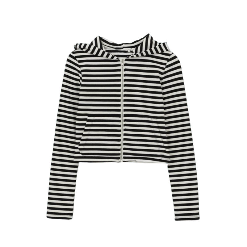 Sweat à zip court aérien pour femmes Chic & Stil