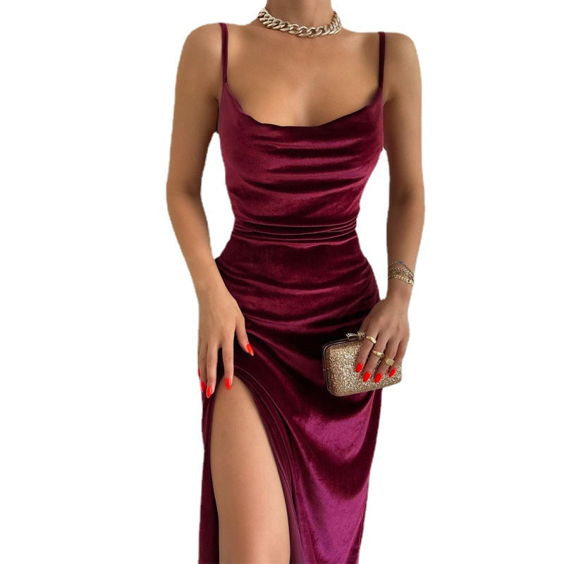 Robe midi chic et stylée en slip irisé pour femmes