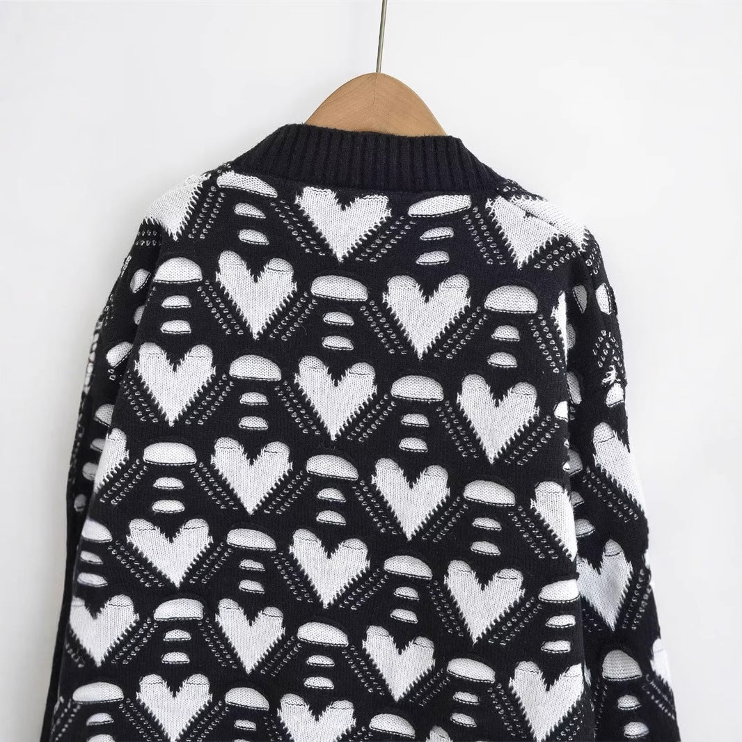 Dames gilet avec motif de coeurs Chic und Stil