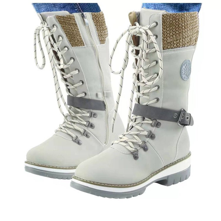 Bottes d'hiver robustes pour dames avec un design montant et des accents à la mode Chic und Stil