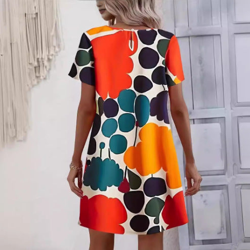 Robe T-shirt femme avec imprimé abstrait Chic und Stil