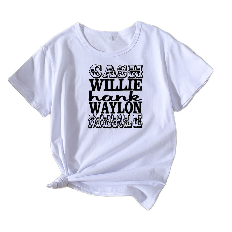 T-shirt graphique vintage pour femmes Chic und Stil