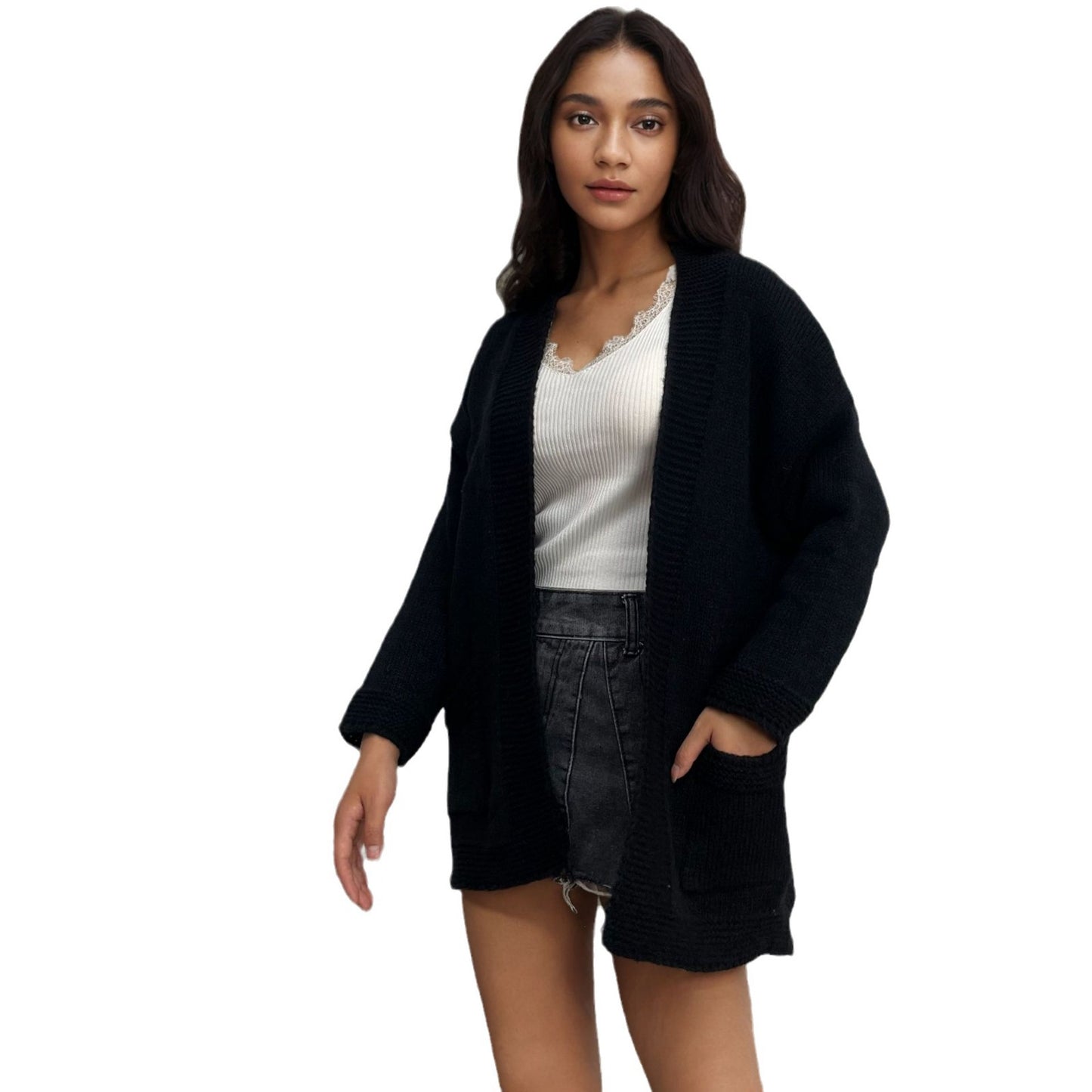 Veste en tricot pour femmes dans un style oversize décontracté Chic und Stil
