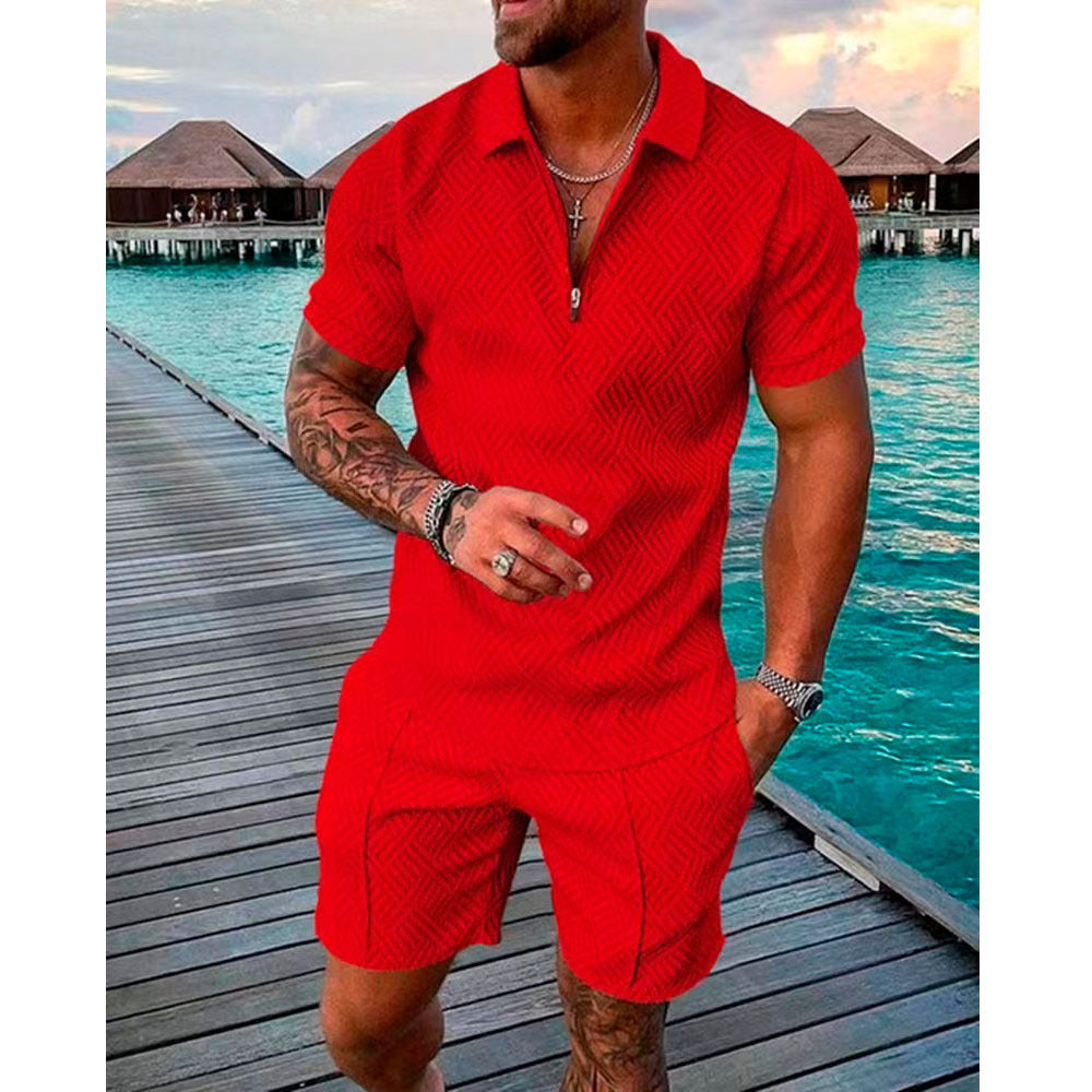 Costume de loisir élégant pour hommes avec design texturé Chic und Stil