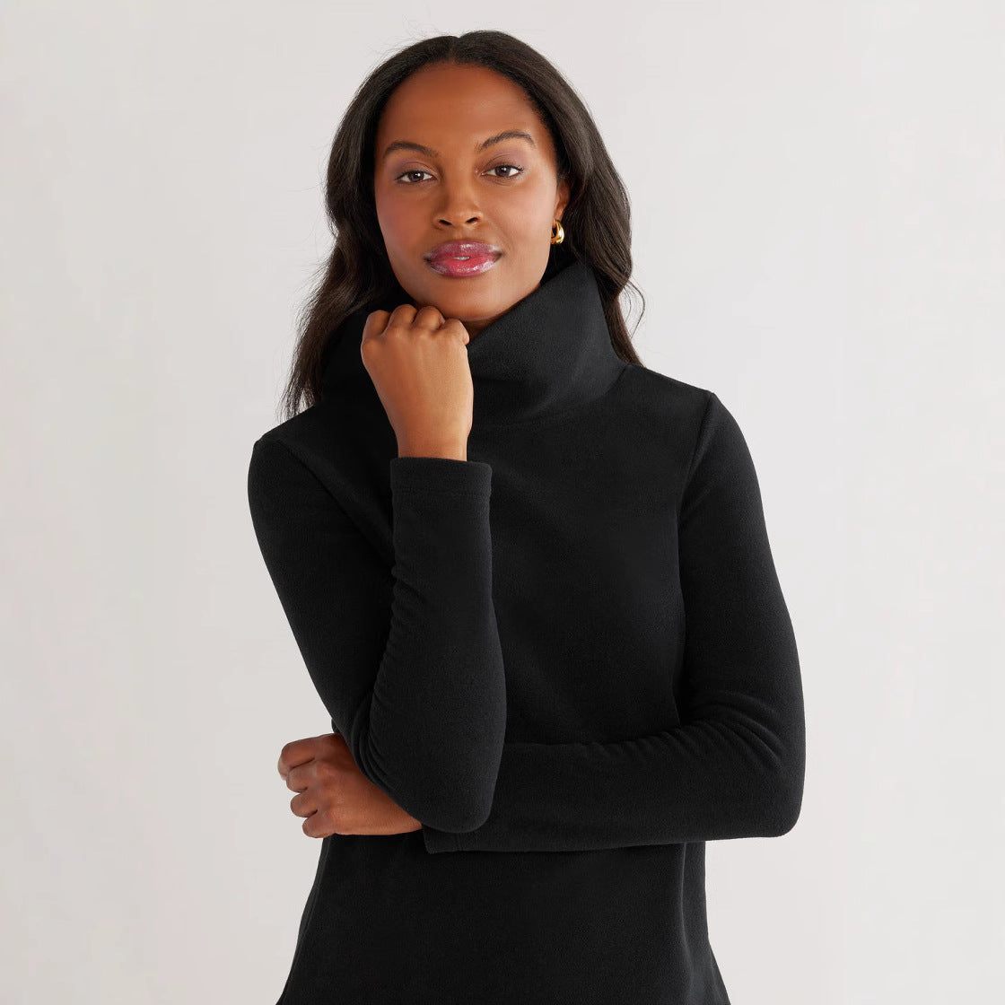 Pull à col roulé en polaire élégant pour femmes Chic und Stil