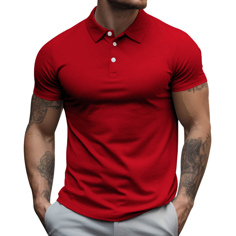 Chemise polo à manches courtes pour hommes en mélange de coton respirant avec technologie de régulation de l'humidité Chic und Stil