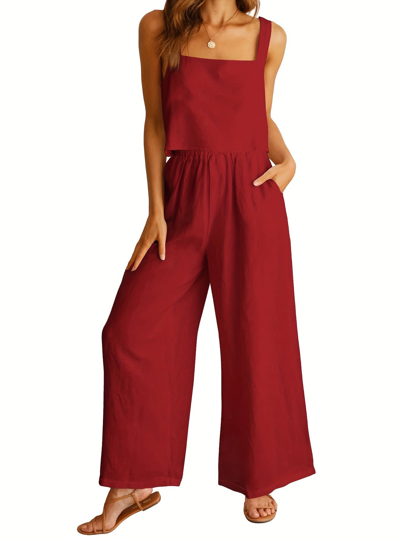 Salopette décontractée pour femmes avec une jambe large et des poches pratiques Chic und Stil