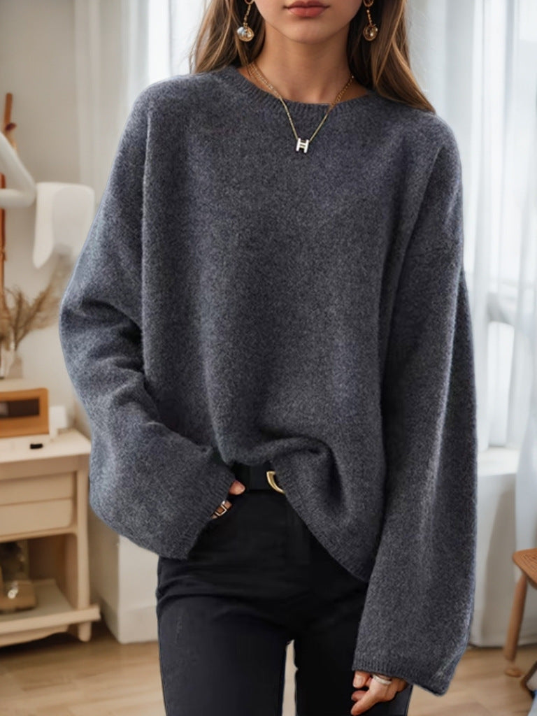 Dames Pull en tricot confortable avec coupe décontractée et manches larges Chic und Stil