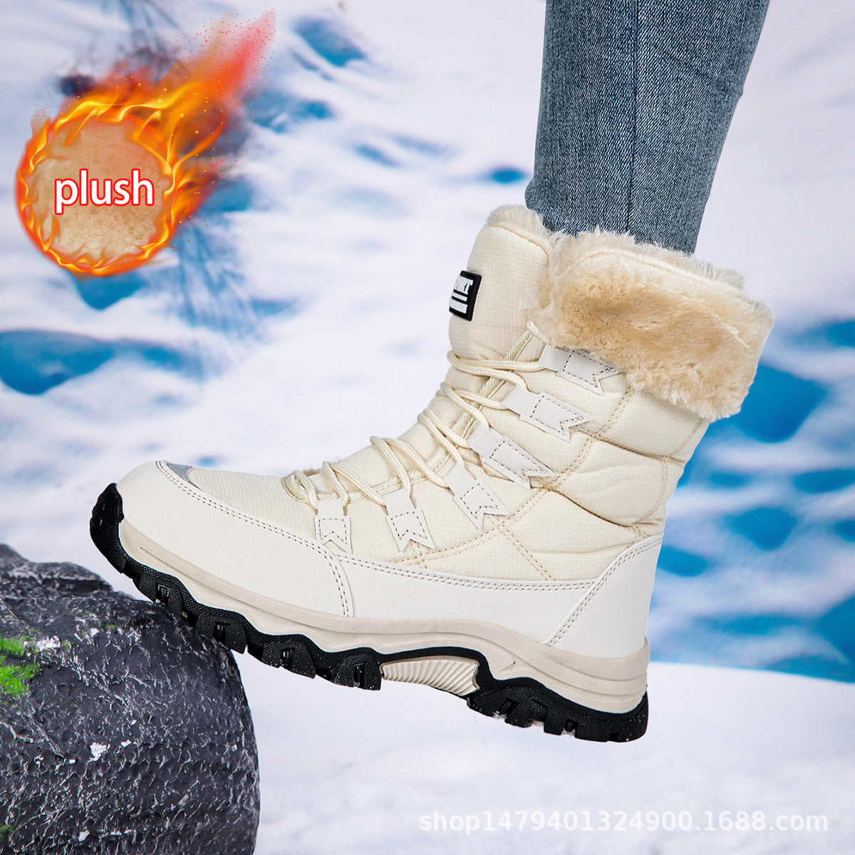 Bottes d'hiver chaudes pour femmes avec doublure confortable et semelle antidérapante Chic und Stil