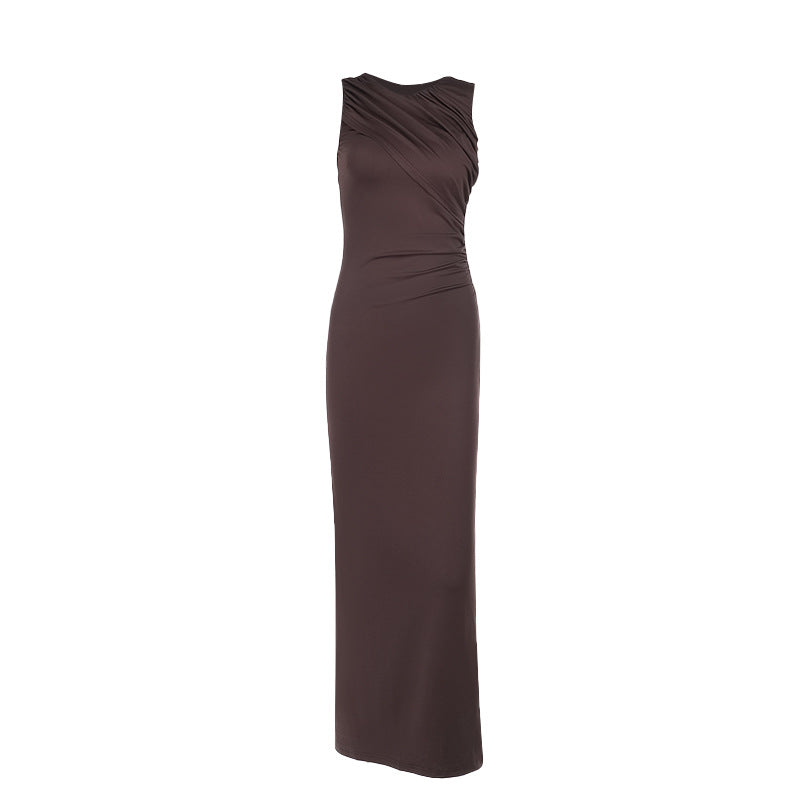 Robe maxi drapée corps cintré femmes Chic und Stil