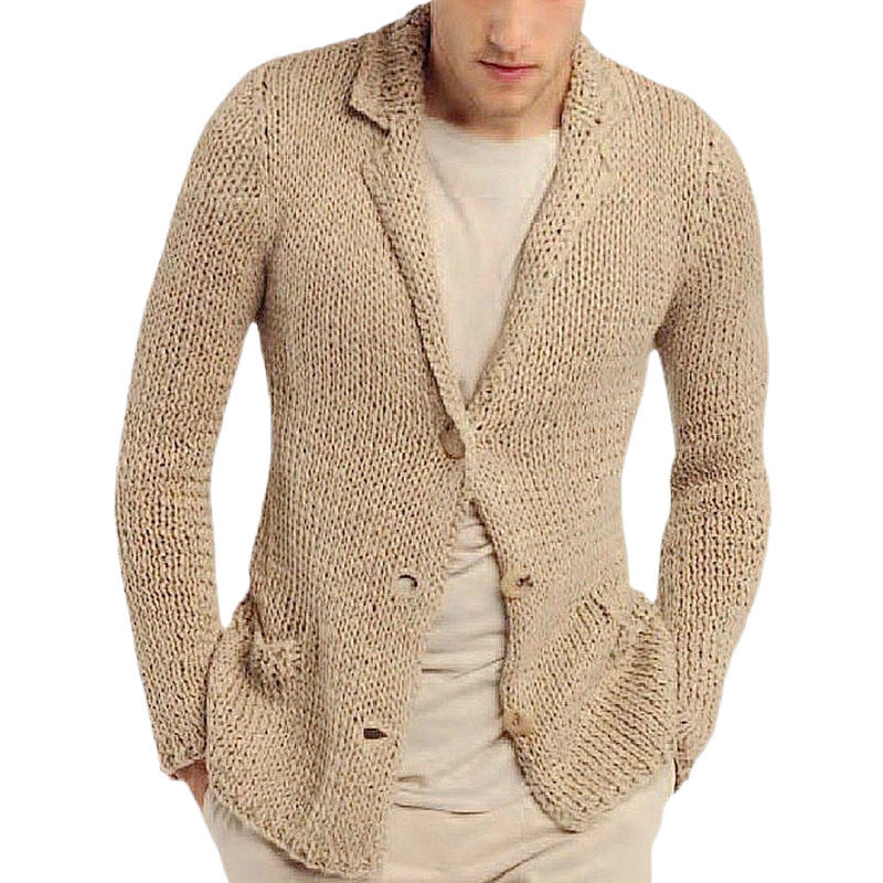 Blazer en tricot pour homme au design naturel et rustique avec poches pratiques Chic und Stil