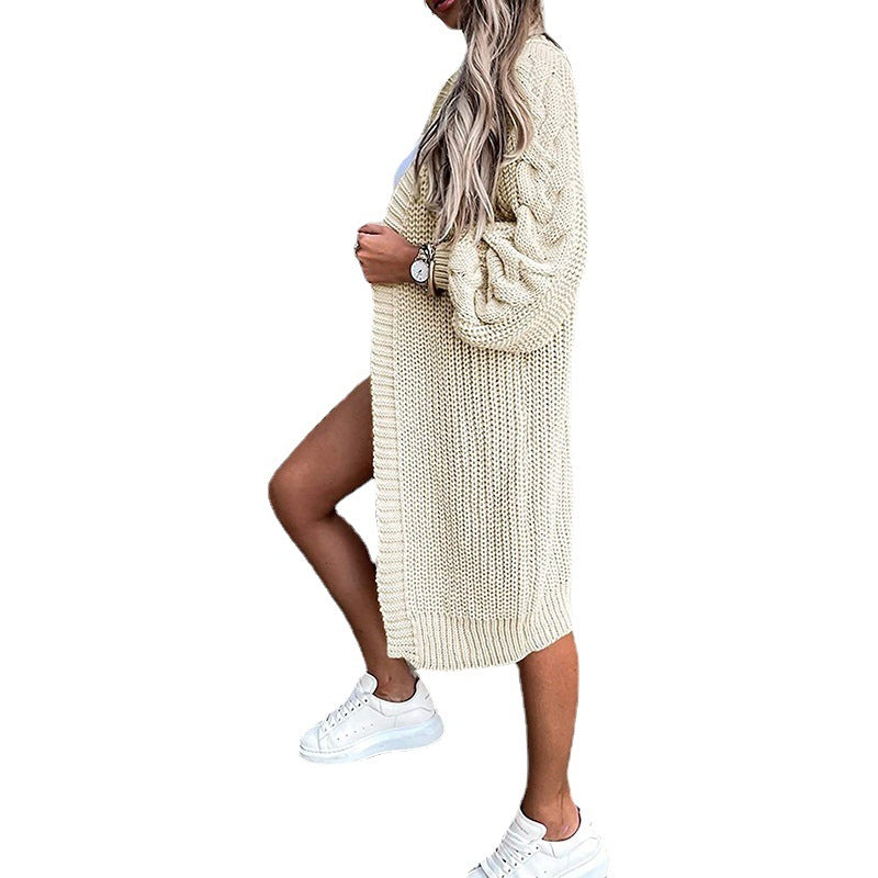 Cardigan pour femmes avec des manches volumineuses et un motif ajouré moderne Chic und Stil
