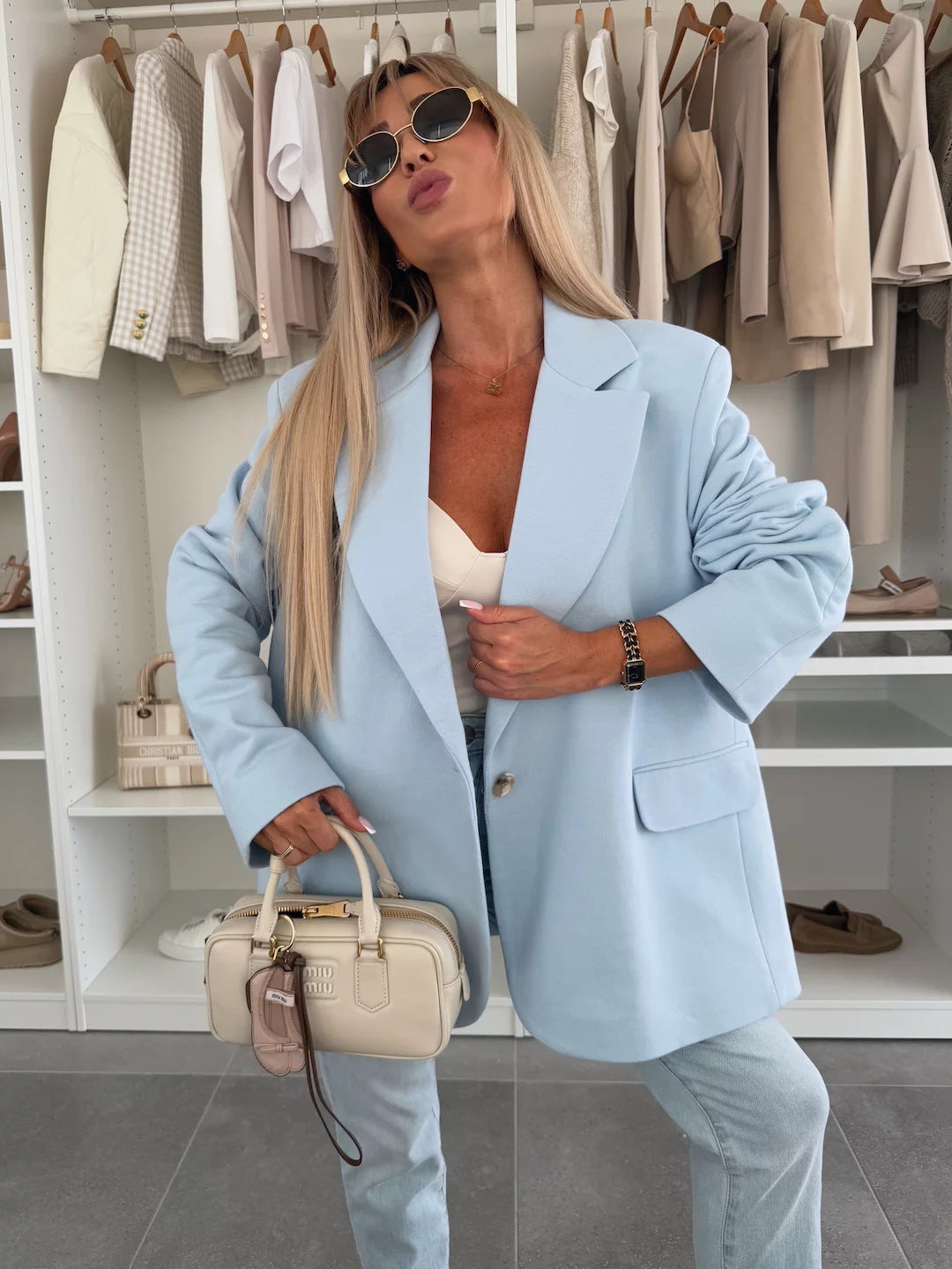 Blazer oversize pour femmes avec coupe extravagante Chic und Stil