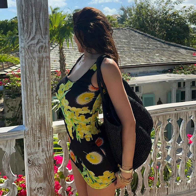 Robe Mini Imprimé Floral Chic und Stil Femme