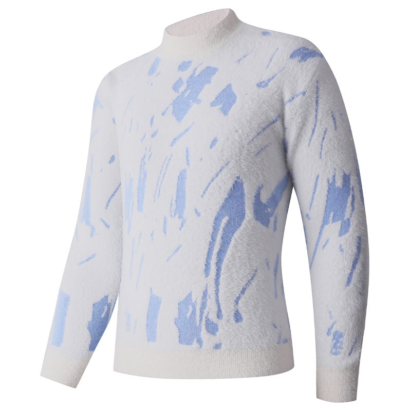 Pull femme tendance avec motif structuré et col haut Chic und Stil