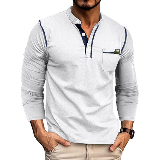 Chemise à manches longues pour hommes avec boutonnière et poche poitrine Chic und Stil