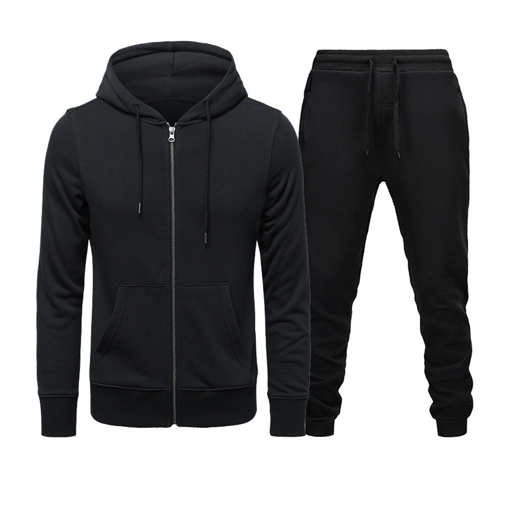 Men's Fleece Hoodie Sports Set and Chic Jogging Pants
