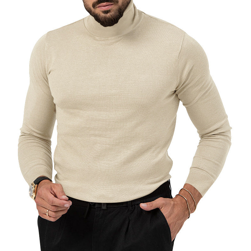Pull-over élégant pour hommes avec col roulé en matériau doux Chic und Stil