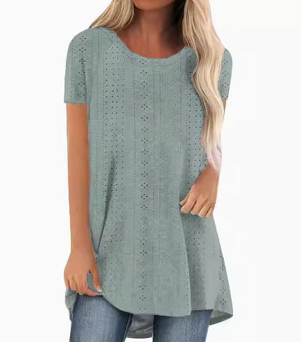 Tunique T-shirt short à manches pour femmes Chic und Stil
