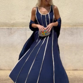Robe maxi femme avec motif rayé tendance Chic und Stil
