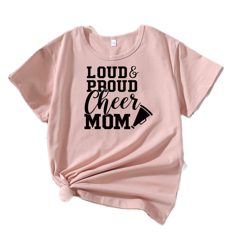 T-shirt graphique Mama Cheerleading Femme Chic und Stil