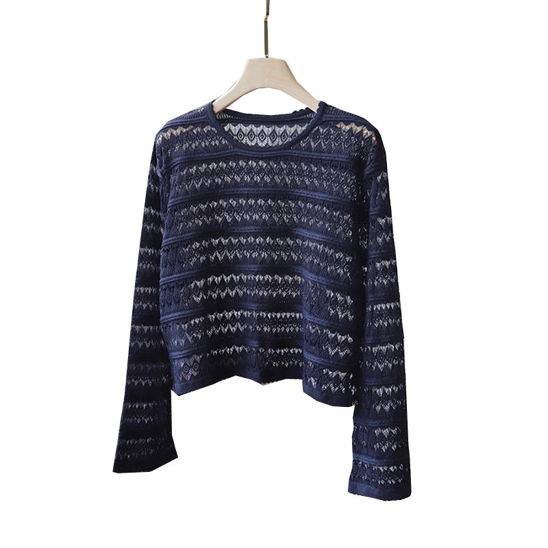 Sweater en dentelle cropped Chic und Stil pour femmes