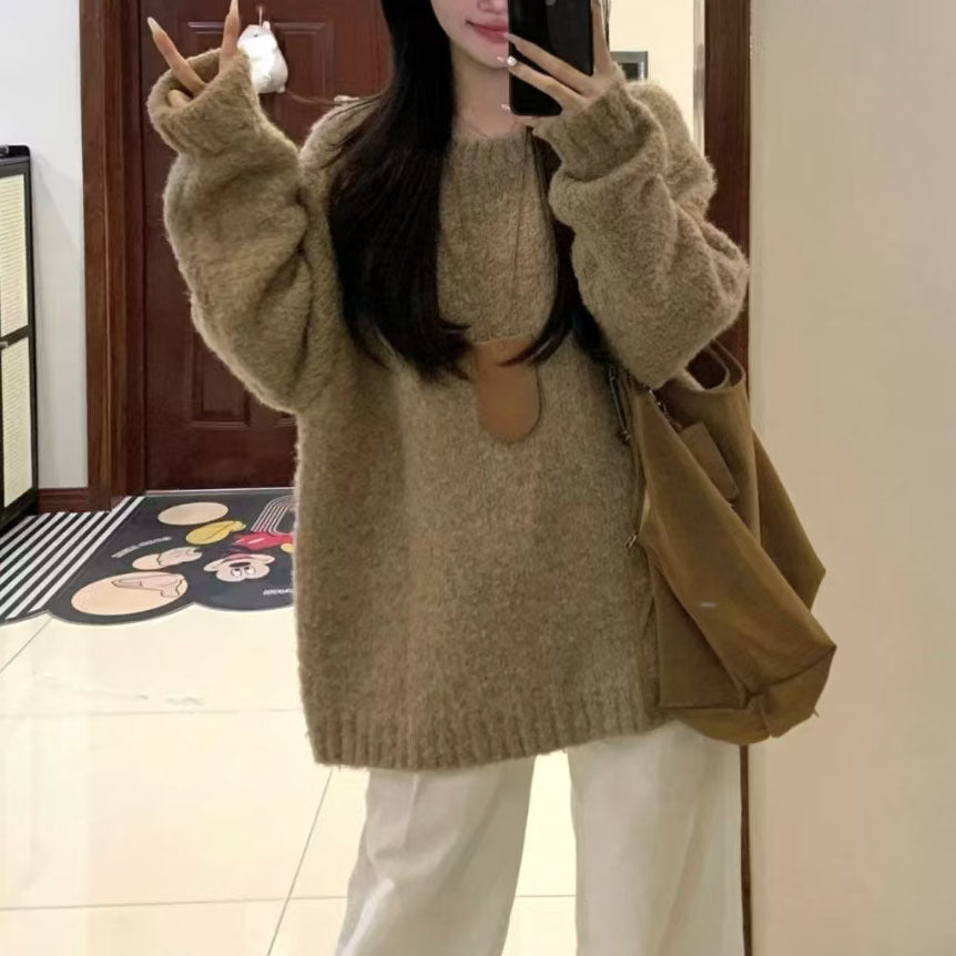 Femmes Pull oversized douillet en matériau doux Chic und Stil
