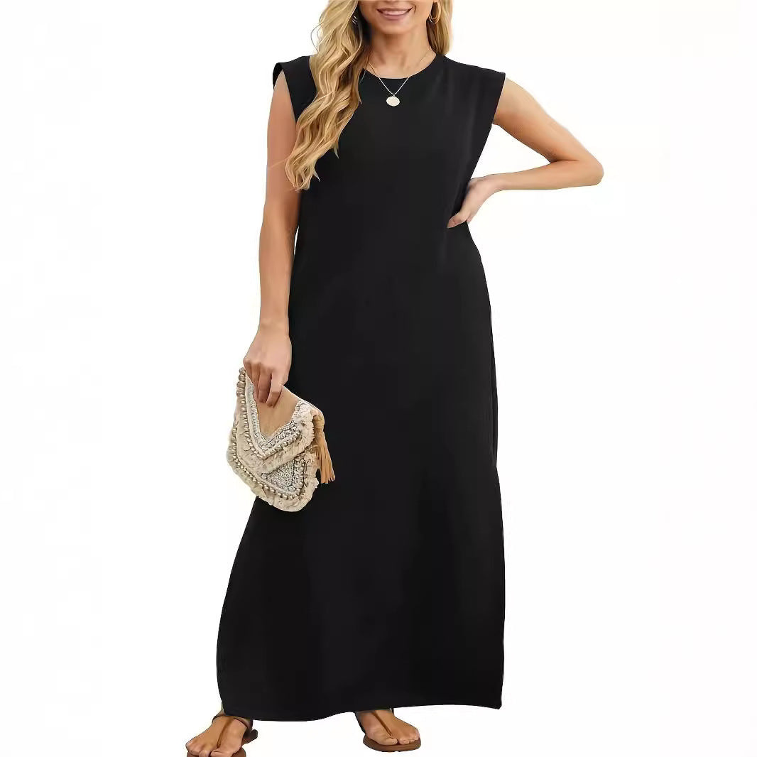 Robe maxi décontractée pour femme avec design à manches courtes Chic und Stil