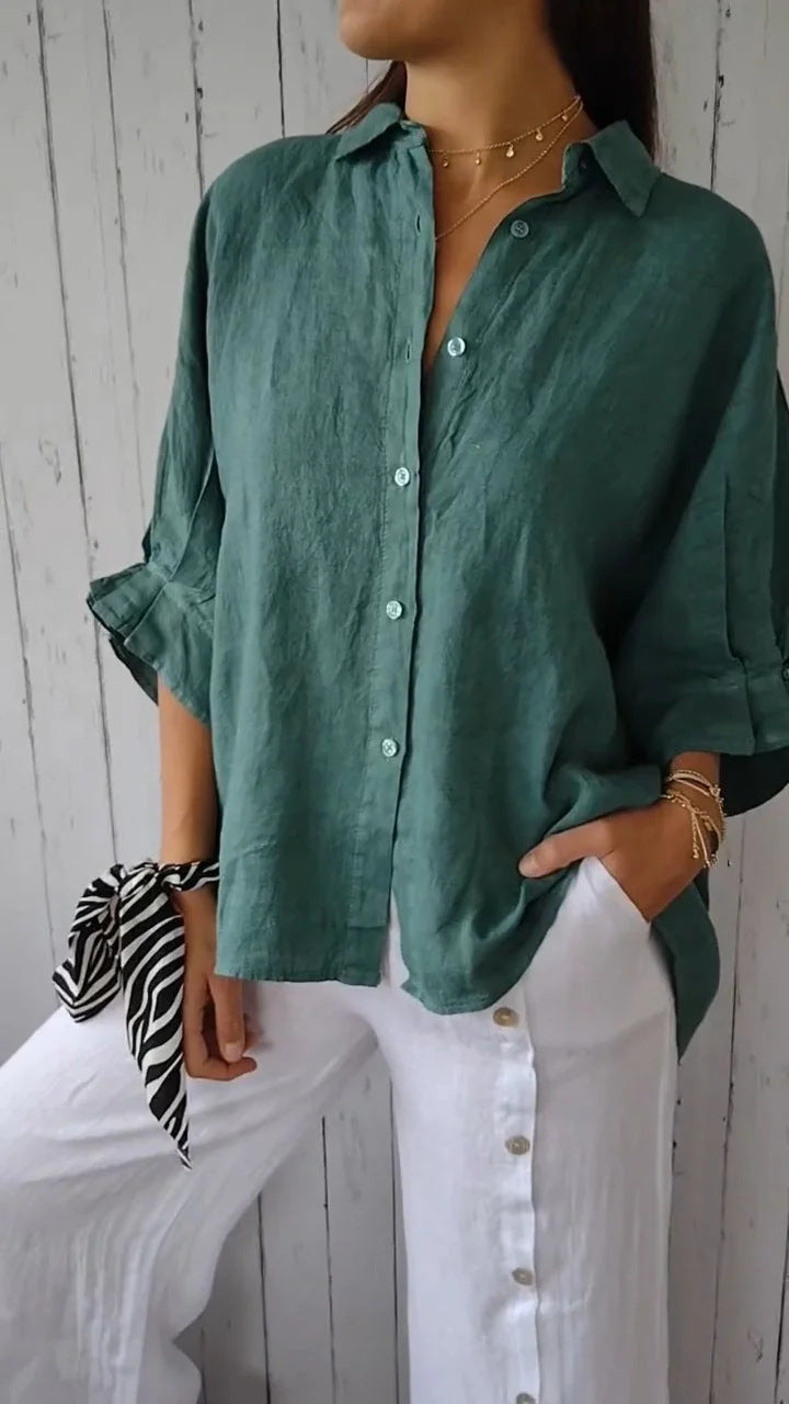 Blouse en lin légère pour femmes avec coupe décontractée Chic und Stil