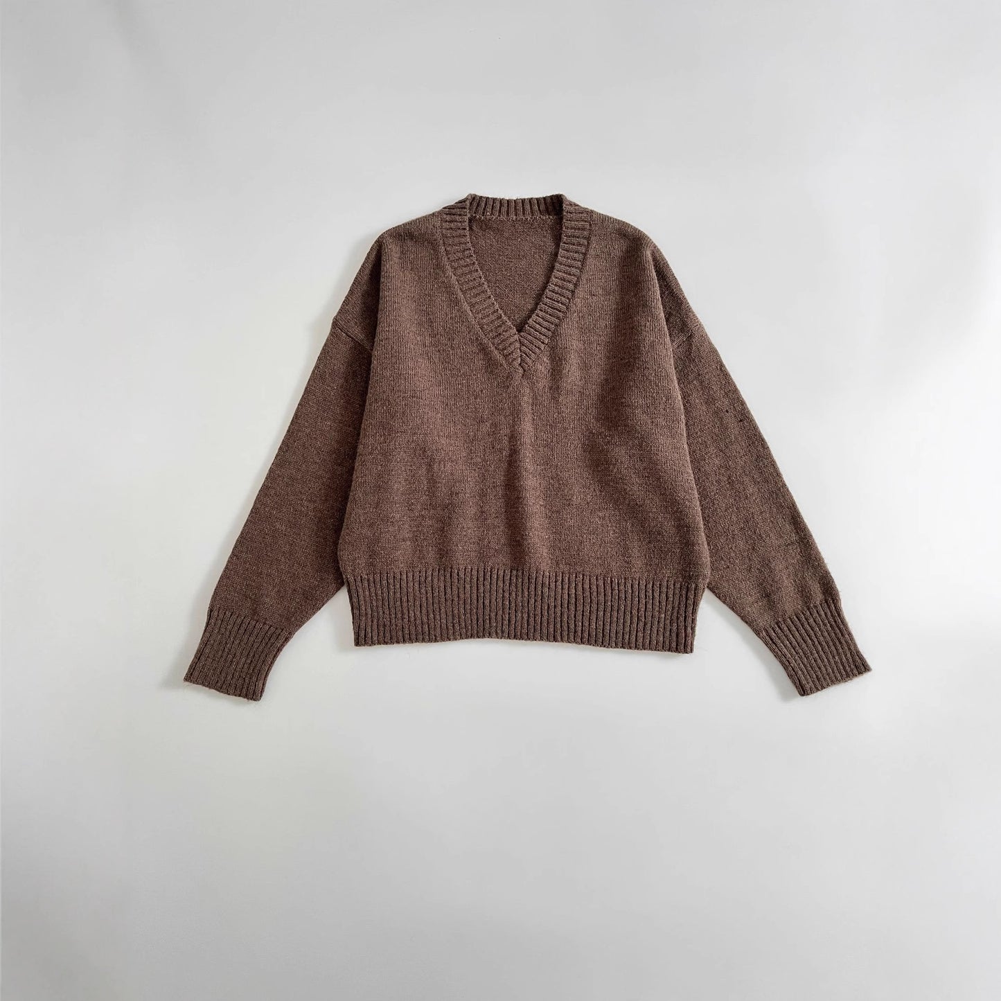 Pull à col en V décontracté pour femmes Chic und Stil