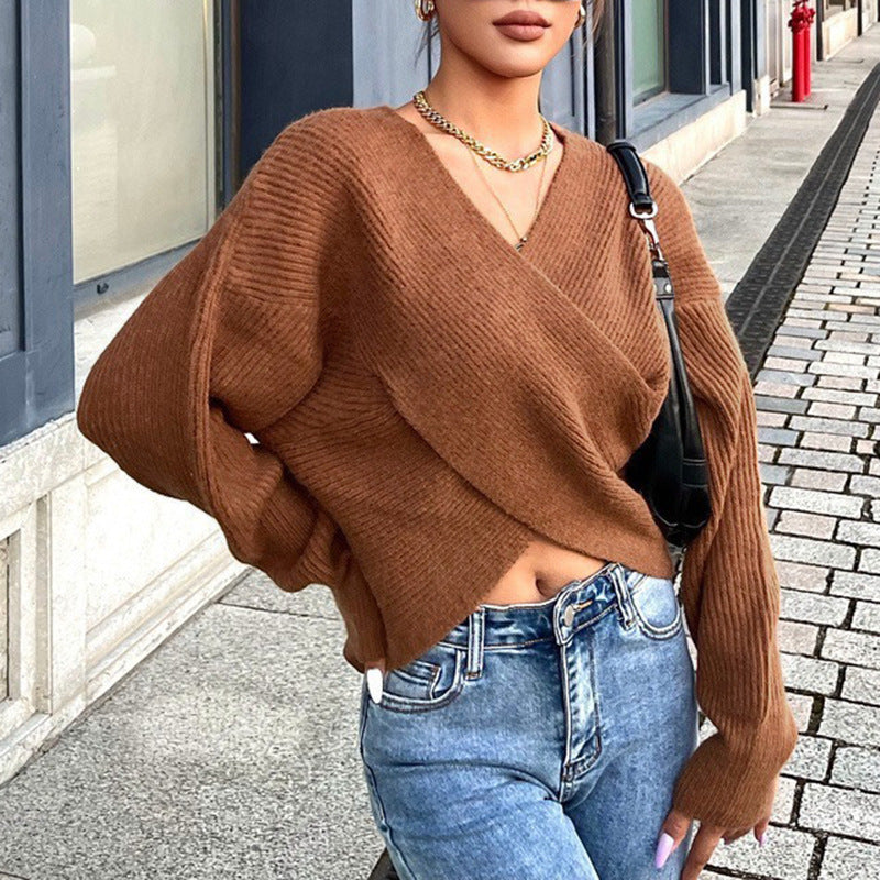 Pull-over en tricot décontracté pour femmes avec coupe asymétrique Chic und Stil