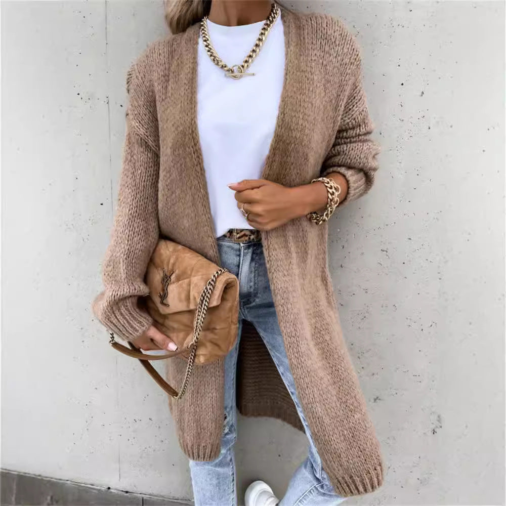 Cardigan tricot féminin en gros tricot à design ouvert Chic und Still