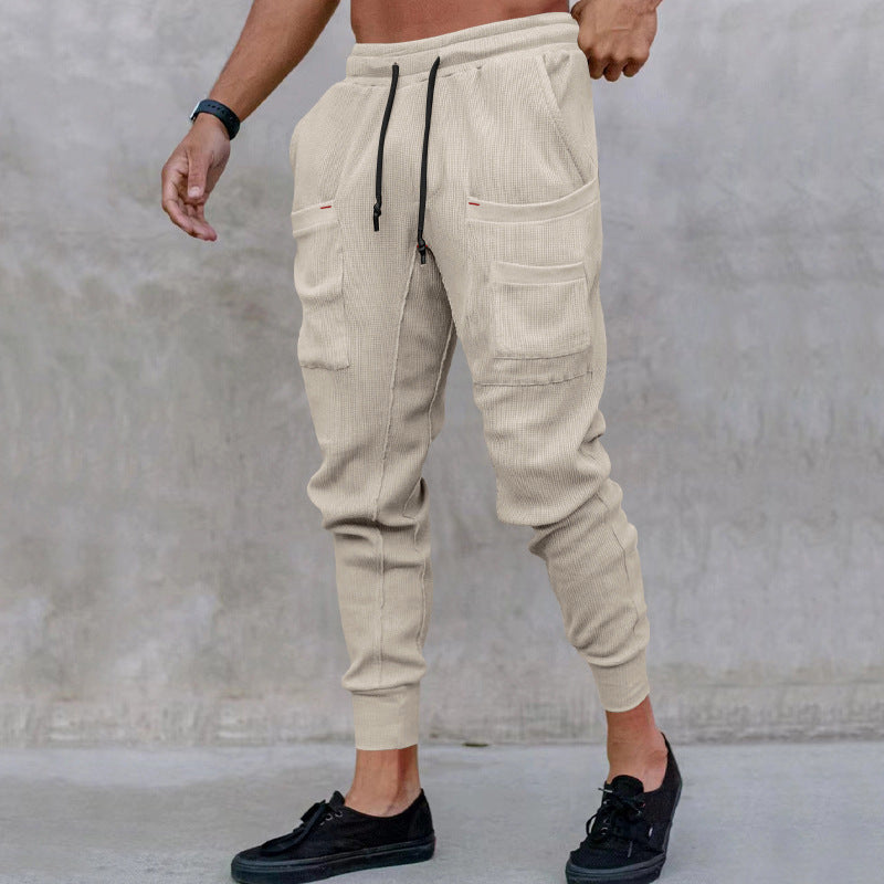 Pantalon utilitaire tendance pour hommes avec taille élastique et poches pratiques Chic und Stil