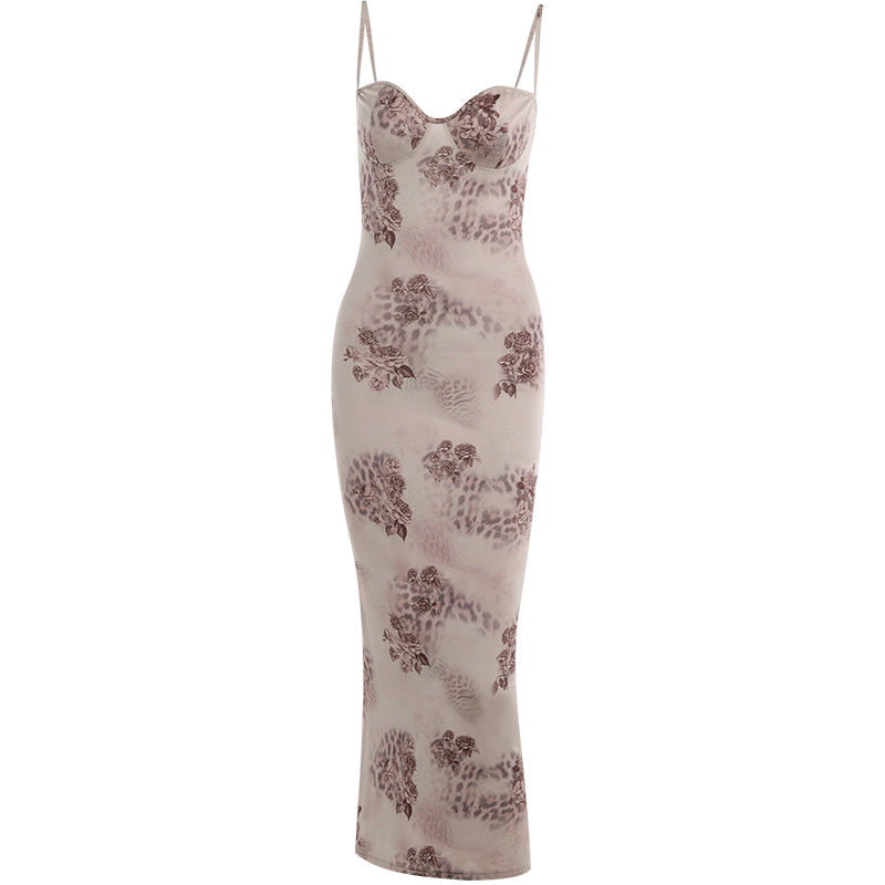 Robe midi bodycon à fleurs pour femmes Chic und Stil